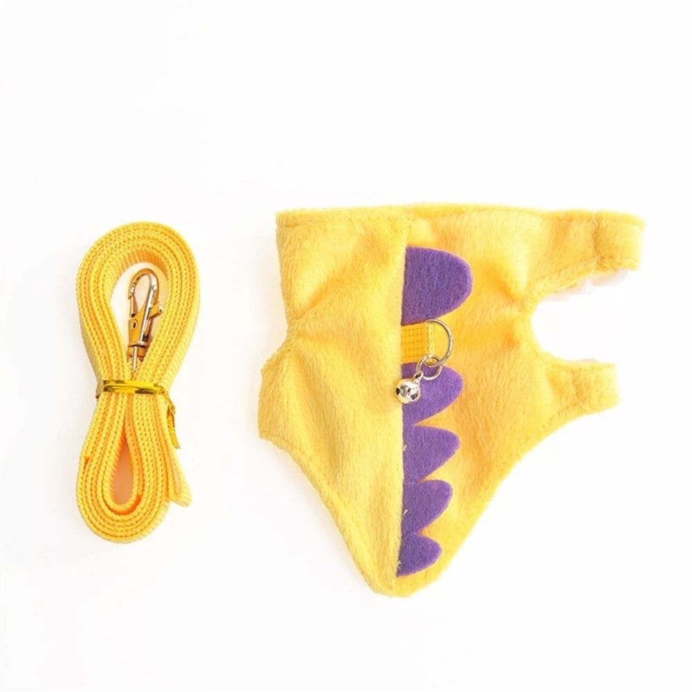 Ferret Harness and Leash Set Small Animals Vest Harness Baby Rabbit Guinea Pig Teacup Chihuahua Mouse and Other Small pet.(Yellow ) - Image 1