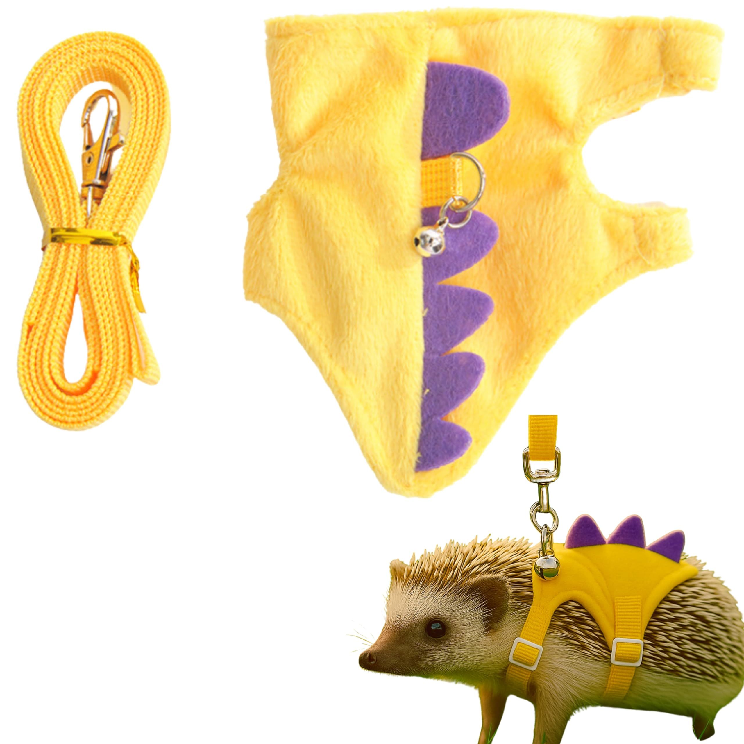 Ferret Harness and Leash Set Small Animals Vest Harness Baby Rabbit Guinea Pig Teacup Chihuahua Mouse and Other Small pet.(Yellow ) - Image 2
