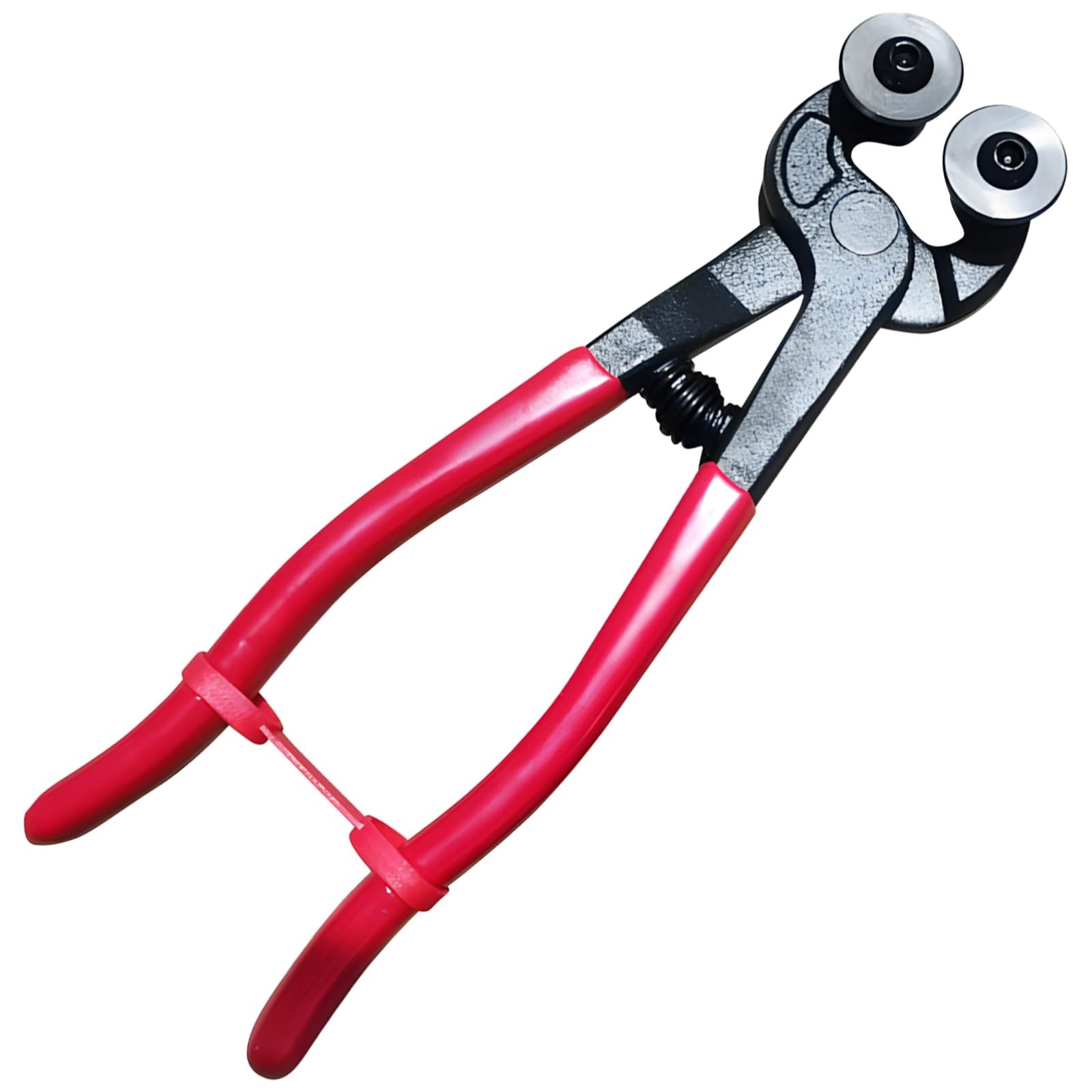 Glass Tile Nippers - Heavy Duty Wheeled Glass Mosaic Nipper & Ceramic Tile Nipper, Tile Cutter Pliers Soft-grip Handle - Shapping Plier, Nipper Cutting Tools (8 Inch ） - Image 1