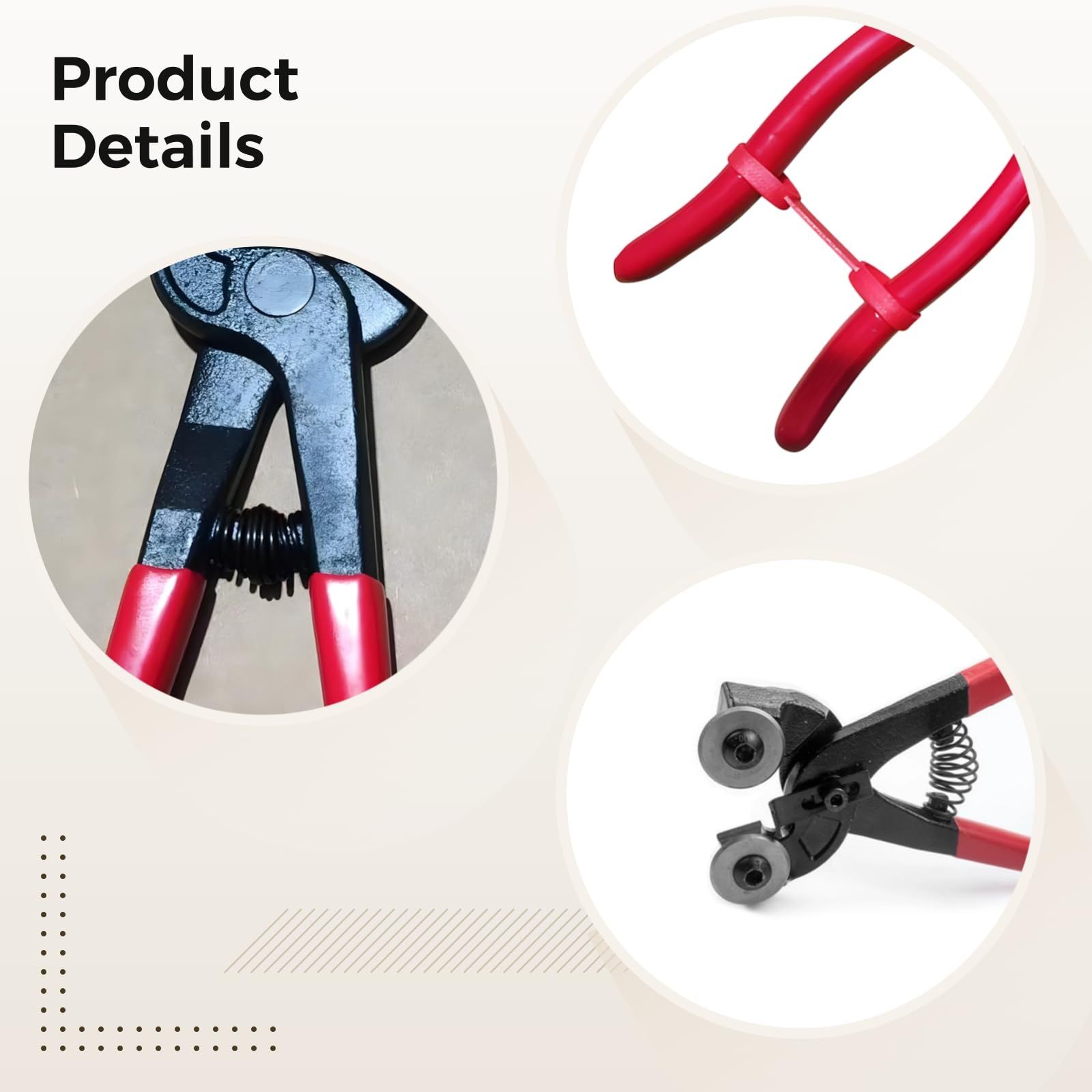 Glass Tile Nippers - Heavy Duty Wheeled Glass Mosaic Nipper & Ceramic Tile Nipper, Tile Cutter Pliers Soft-grip Handle - Shapping Plier, Nipper Cutting Tools (8 Inch ） - Image 3