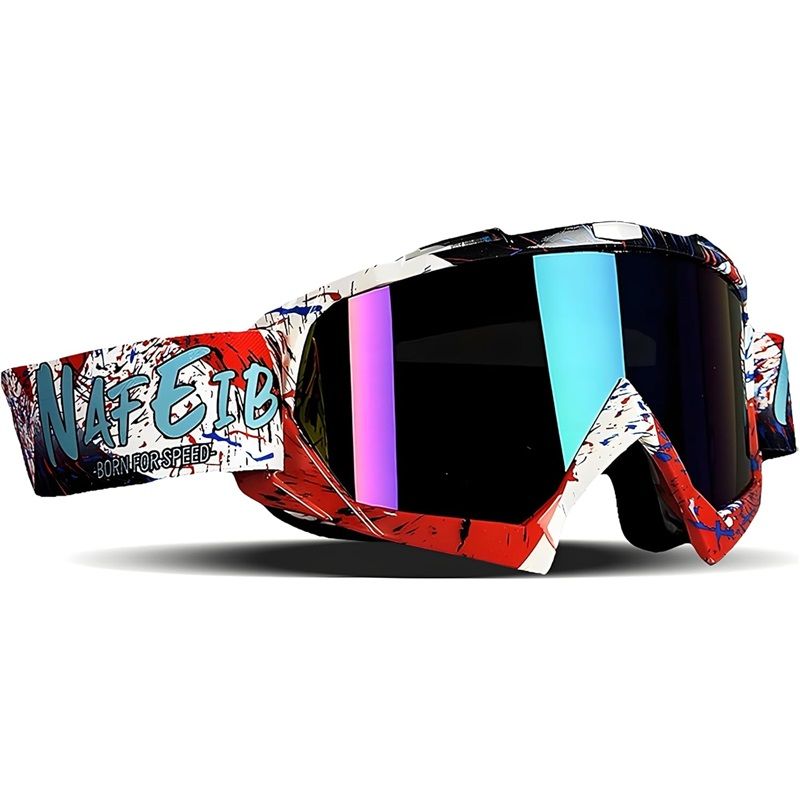Motocross Goggles ATV Dirt Bike Motorcycle Goggles Bike Riding Goggles UTV MX OTG Offroad Goggles Anti Fog UV Dustproof Racing Skiing Goggles for Adult Youth Kids（Color Lens） - Image 1