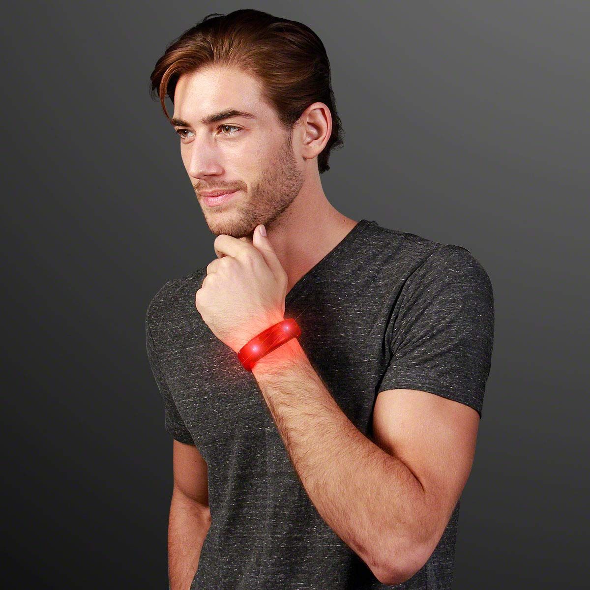LED Fashion Light Up Bracelets,Blue Fashion Light Up Bracelet,Concert luminous wristband interactive fluorescent wristband,Red and Blue，10pcs，Contains battery - Image 4