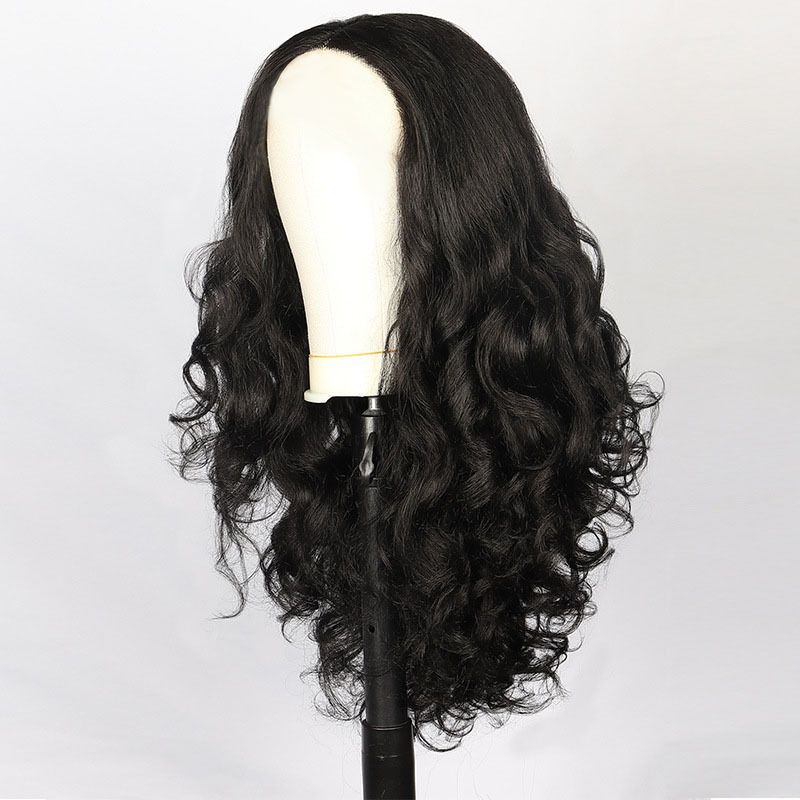 Lace 26in-Lacefrontal Hand Tied Glueless Synthetic With Natural Density Preplucked Hairline (black） - Image 4