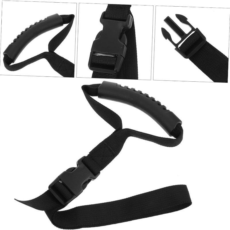 4Pack Car Grab Handle Adjustable Standing Aid Safety Handle Portable Vehicle Support Grab Bar Nylon Grip Handle Mobility Assist Device (Black) - Image 3