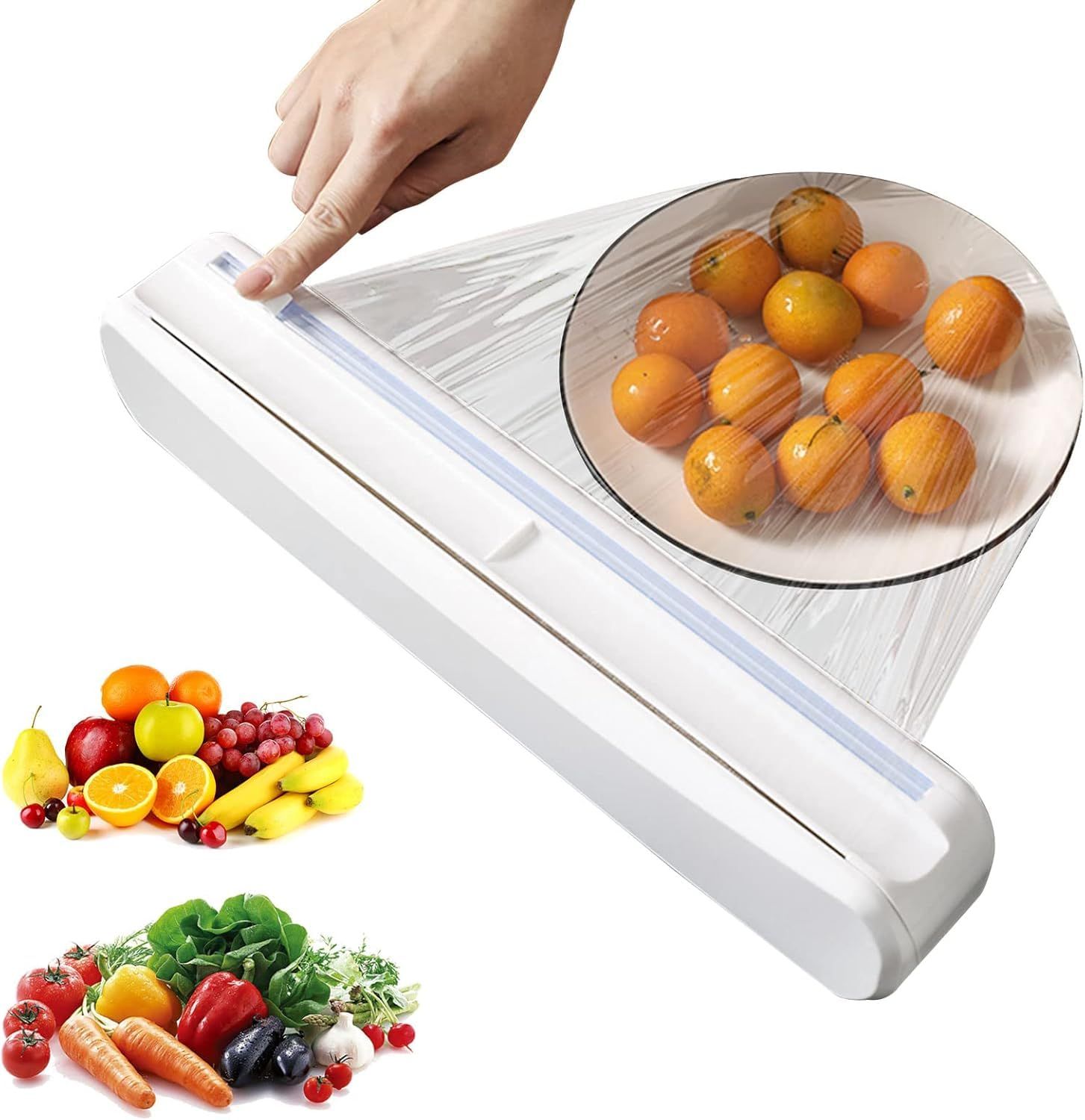 Refillable Plastic Wrap Dispenser with Slide Cutter,cling wrap with slide cutter foTin Aluminum Foil Dispenser - Image 2