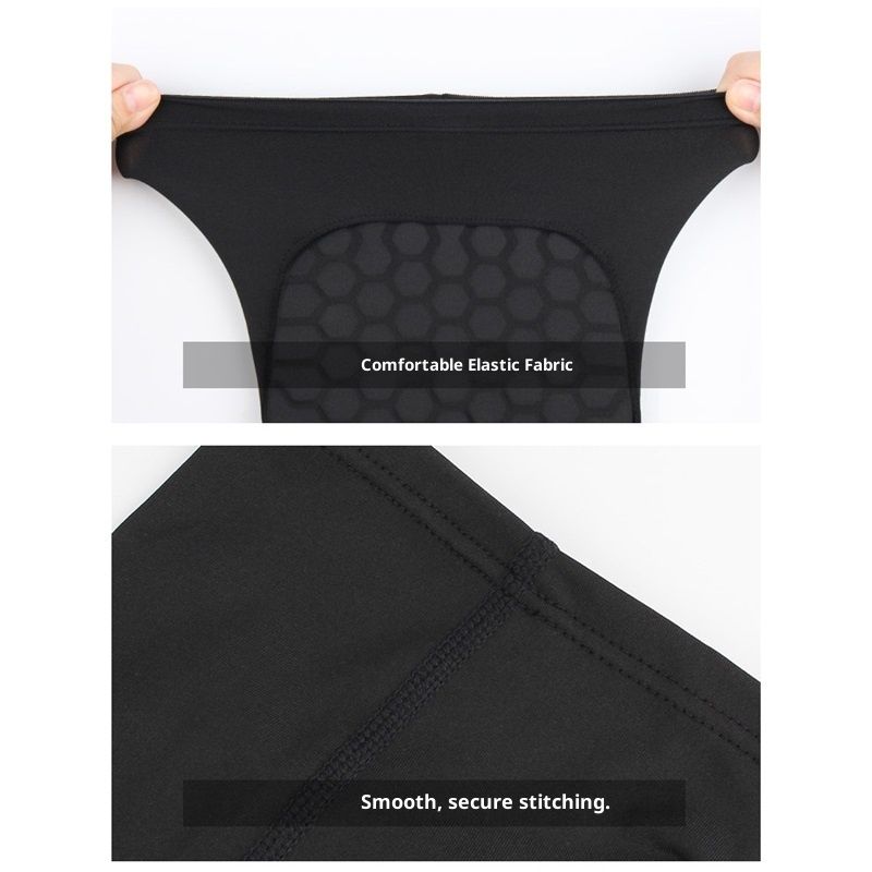 Moisture Wicking  Technology Knee Sleeves for Women/Men, Elbows & Shins Protection, Honeycomb collision prevention black L - Image 4