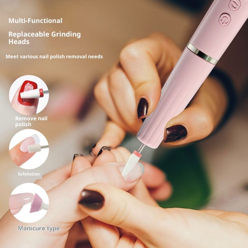 Electric Nail Filer, Professional Nail Drill Kit, Portable File for Acrylic Nails,Cordless Nail File Electric Manicure Pedicure Tools with Drill Bits for Home Salon - Image 2