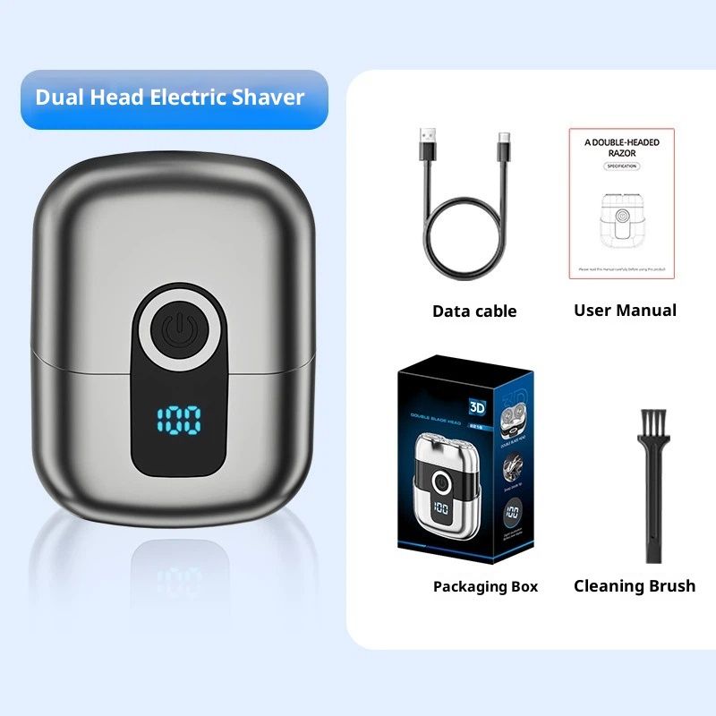 Metal Mini Electric Shaver for Travel Men– Smooth & Close Shave, Portable USB-C Rechargeable Razor with Cap, Waterproof Wet/Dry, Ideal Gift for Dad Husband Boyfriend – gunmetal gray - Image 2