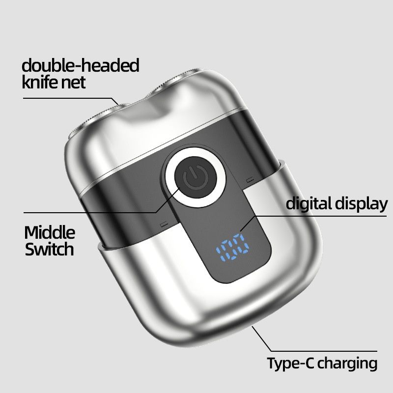 Metal Mini Electric Shaver for Travel Men– Smooth & Close Shave, Portable USB-C Rechargeable Razor with Cap, Waterproof Wet/Dry, Ideal Gift for Dad Husband Boyfriend – gunmetal gray - Image 3