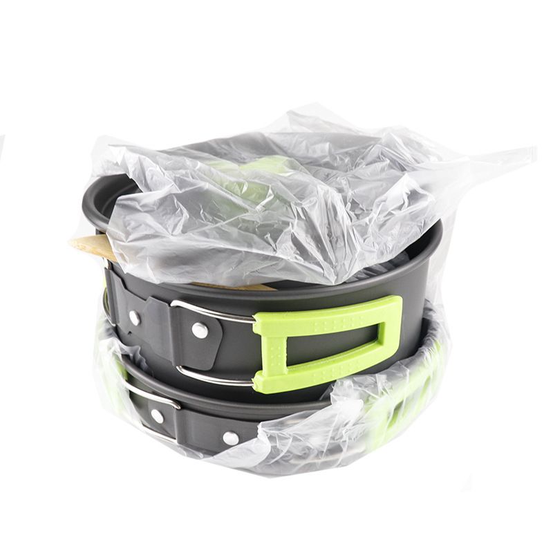 Camp Cookware 2-3 People Set, Pan Pot Teapot Lightweight Outdoor Portable Camping Cooker Set for Trekking Hiking BBQ Picnic Campfire - Image 2