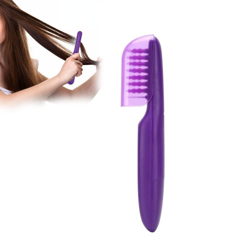 Electric Massage Comb with Detangling Brush - Dual Use Wet/Dry Negative Ion for Long Hair, with Brush Cover ，purple 27*6*4cm ，Need to bring your own battery - Image 4