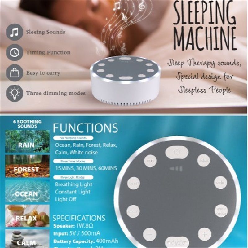 Sound Machine Night Light White Noise Noise Machine Looping Sounds Function Sleep Sounds Machine for Baby Kids Adult & Home Office Travel - Image 5