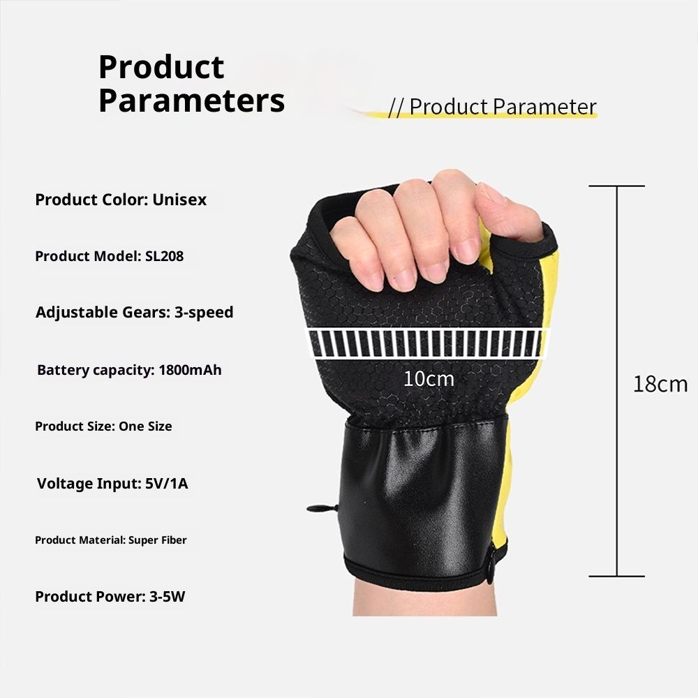 ElectricFingerless Heating Writing Gloves for Students,Hand Warmer for Indoor and Outdoor USB charging heating gloves - Image 5