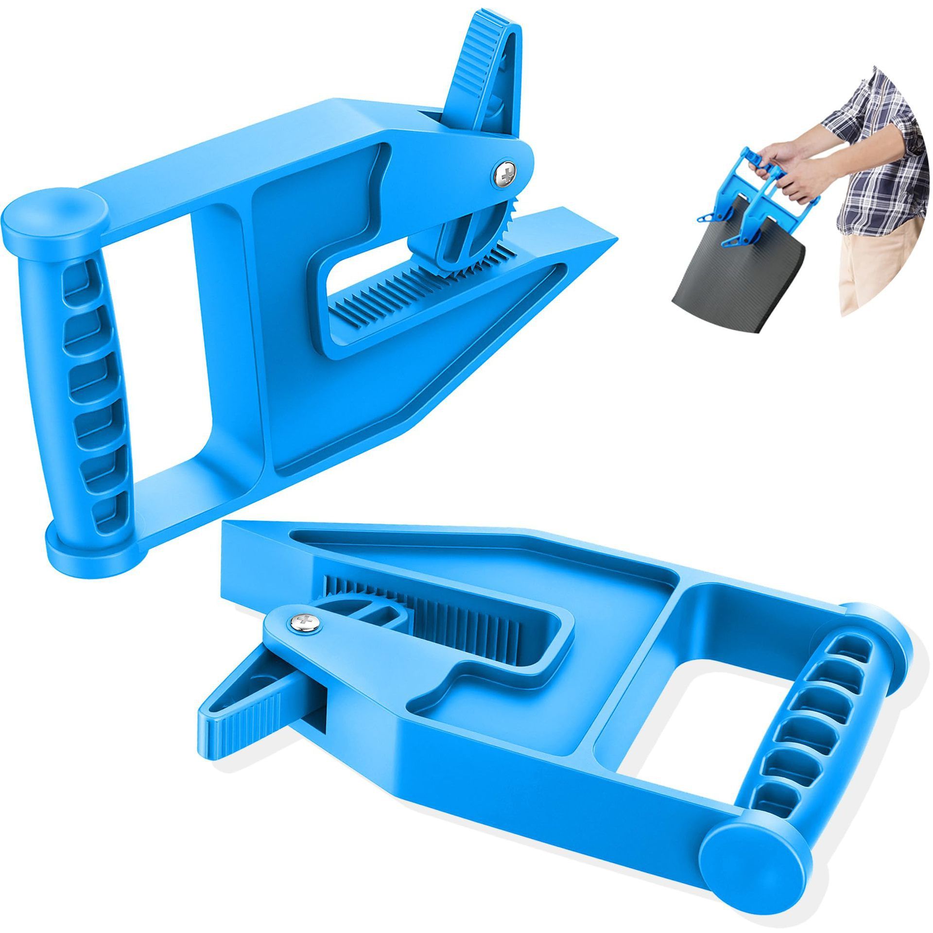 Pair of Mat Movers Tool - Mat Grippers - Heavy Duty Stall Mat Handlers for Horse Mat, Gym Mat, Trailer Mat & Rubber Mats -Ergonomic Mat Puller Perfect for Barn & Home, Durable and Save Time - Image 1
