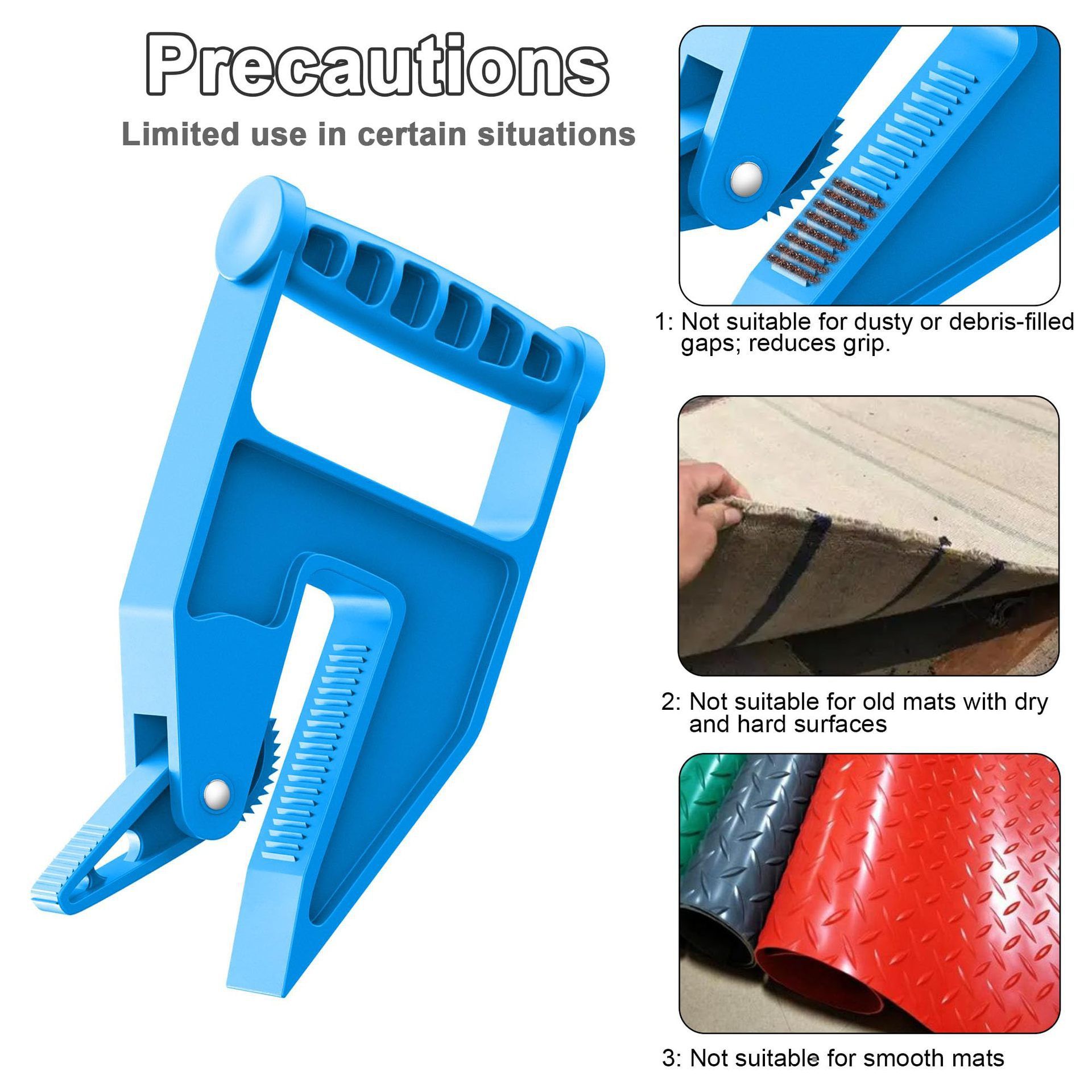 Pair of Mat Movers Tool - Mat Grippers - Heavy Duty Stall Mat Handlers for Horse Mat, Gym Mat, Trailer Mat & Rubber Mats -Ergonomic Mat Puller Perfect for Barn & Home, Durable and Save Time - Image 4