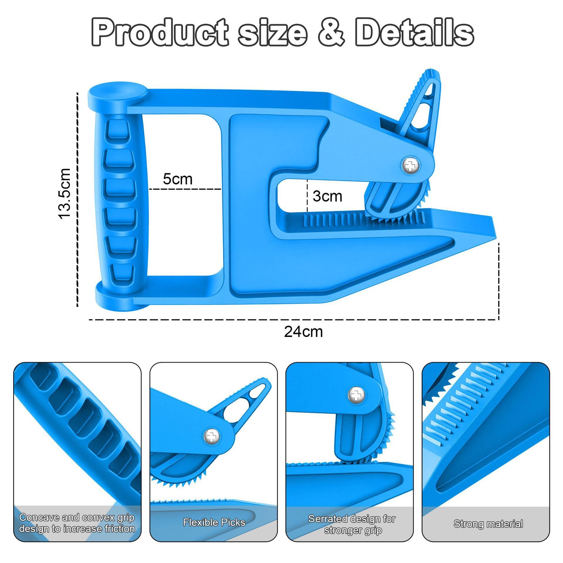 Pair of Mat Movers Tool - Mat Grippers - Heavy Duty Stall Mat Handlers for Horse Mat, Gym Mat, Trailer Mat & Rubber Mats -Ergonomic Mat Puller Perfect for Barn & Home, Durable and Save Time - Image 5
