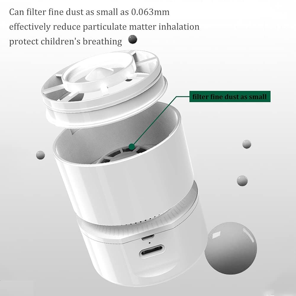 Desktop Vacuum Cleaner,Mini Table dust Sweeper Energy Saving with auto Power-Off Function,Cordless&360º Rotatable Design for Keyboard/Home/Office (White) - Image 3
