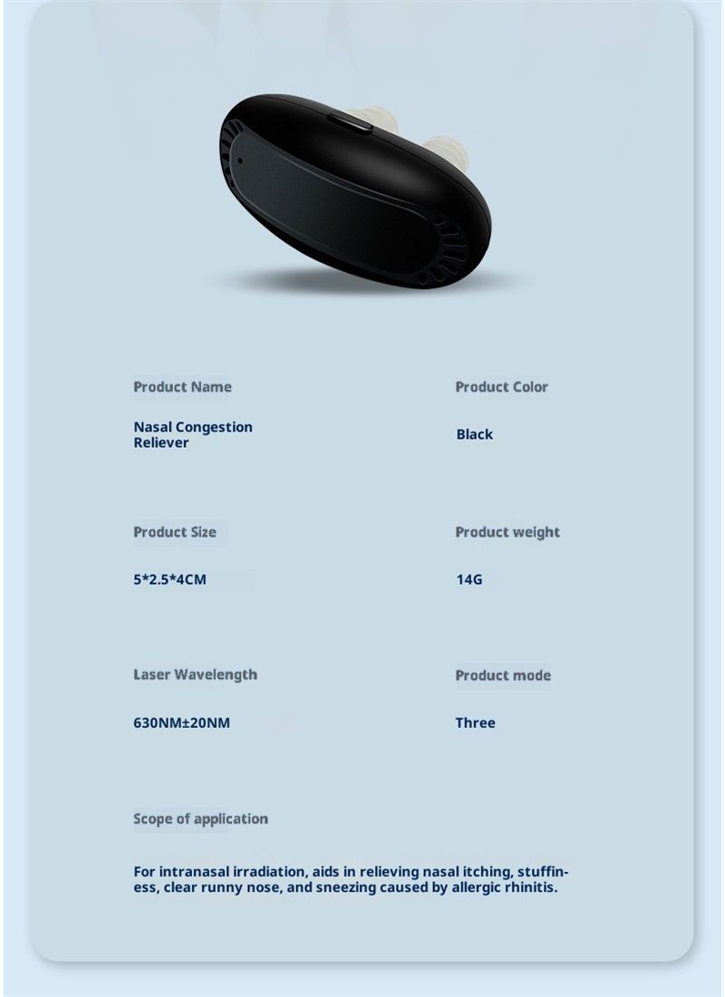 Red Light Nasal Therapy Device, Portable Red Light Therapy for Nose,Red Light Nasal Soothing Device USB-Rechargeable Light Therapy - Image 5