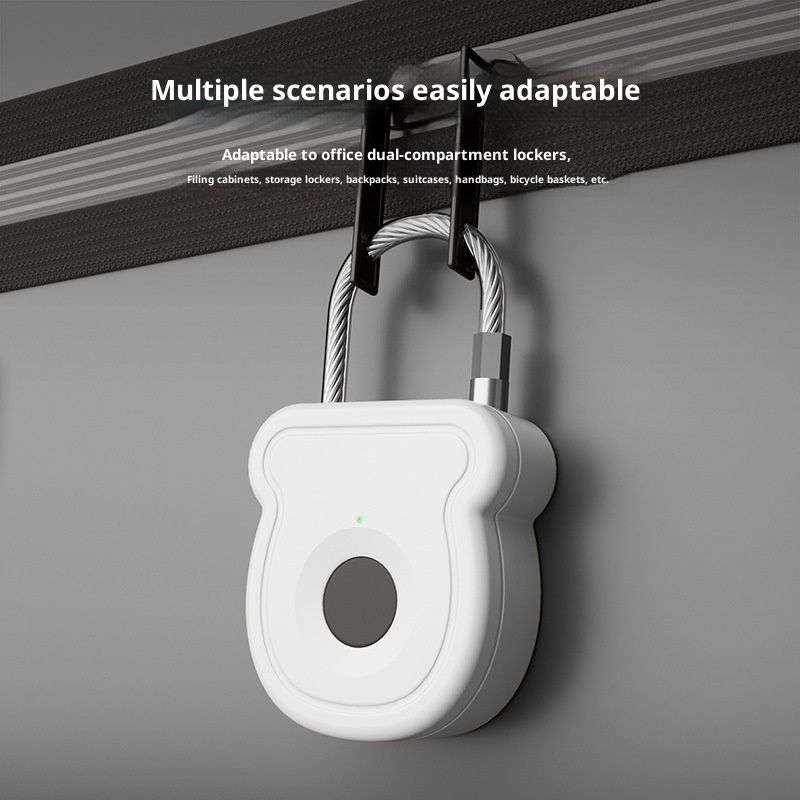 Fingerprint Padlock for Gym Locker w/USB Key, Biometric Lock 20 User for Luggage Backpack Case Toolbox Suitcase Zipper Handbag, Keyless Cable Latch for Travel Renter School Office Dorm - Image 4
