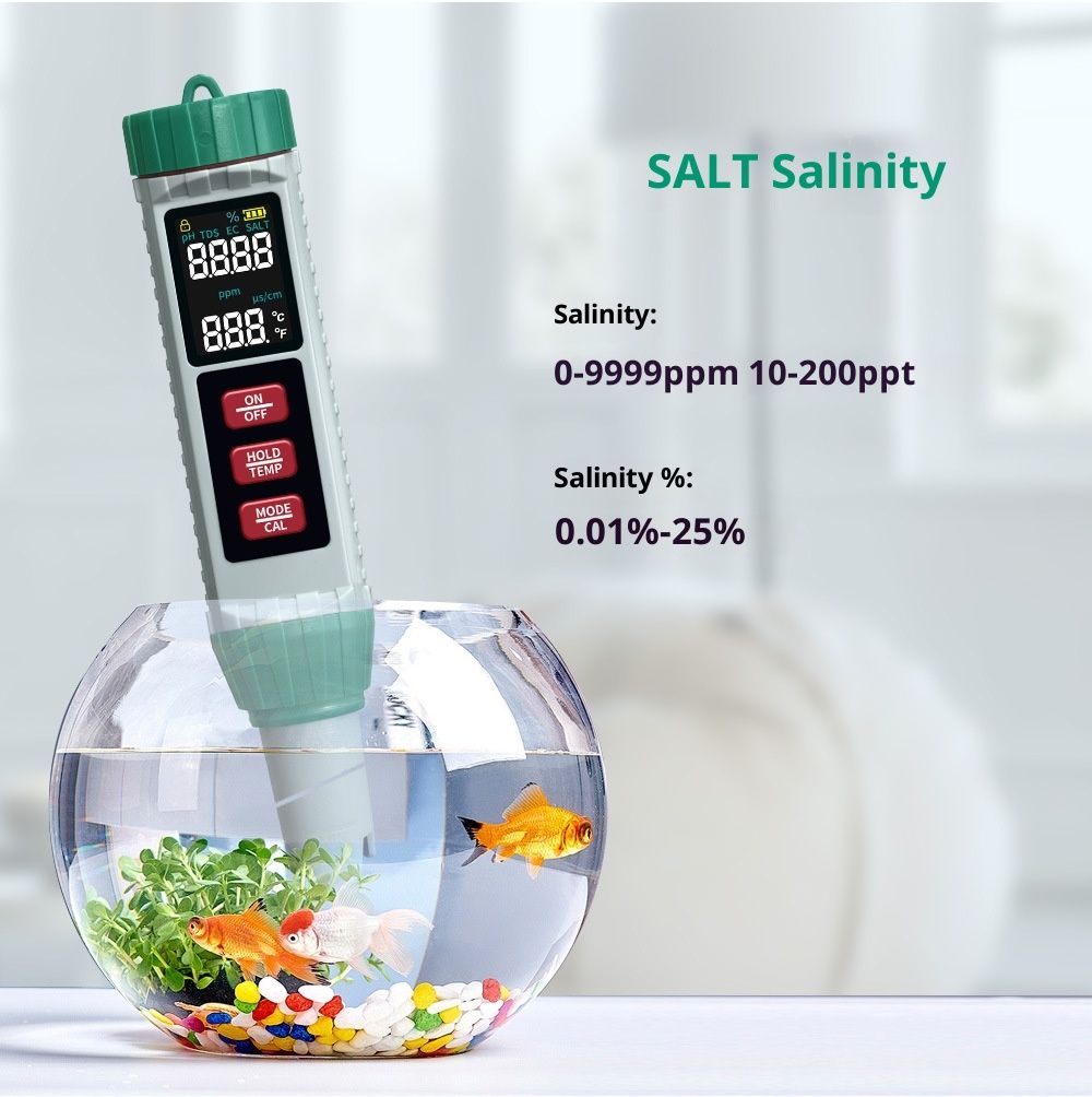 5 in 1 Water Quality Tester Pen Meter for Pools, Drinking Water Aquariums hydroponic Cooking Tester Measure Water by 5 parameters PH/TDS/EC5 - Image 4