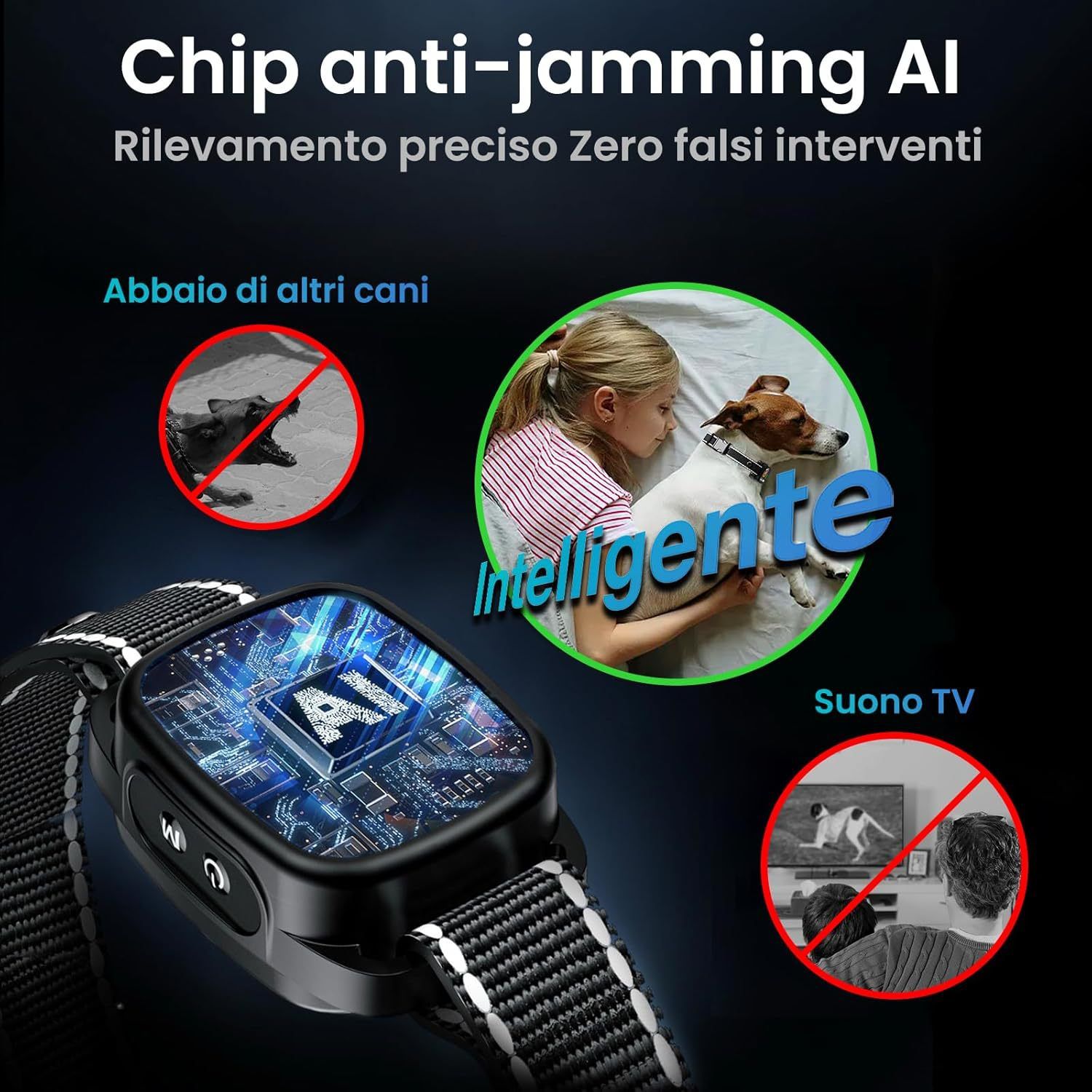 Bark Collar, Dog Bark Collar with 6 Adjustable Sensitivity, 3 Mode Beep/Vibration/Beep&Vibration, Rechargeable Smart Barking Collar for Large Medium Dogs, IP67 Waterproof Bark Training Collar - Image 3