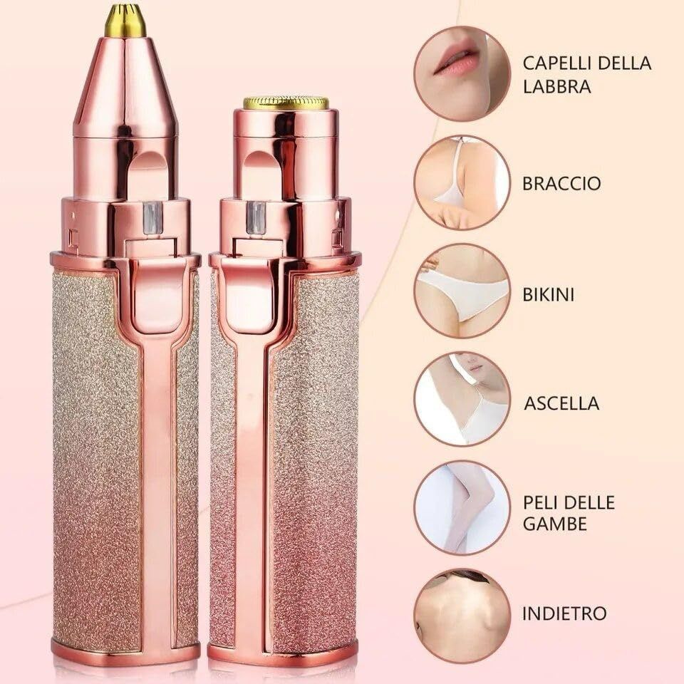 Eyebrow Trimmer Makeup Painless Eye Brow Epilator 2 in 1 Built-in Light Eyebrow Trimmer & Facial Hair Removal Main Features: * [Painless Female Hair Removal for FACE] Facial Hair Remover（13.5*3*2.5cm) - Image 2