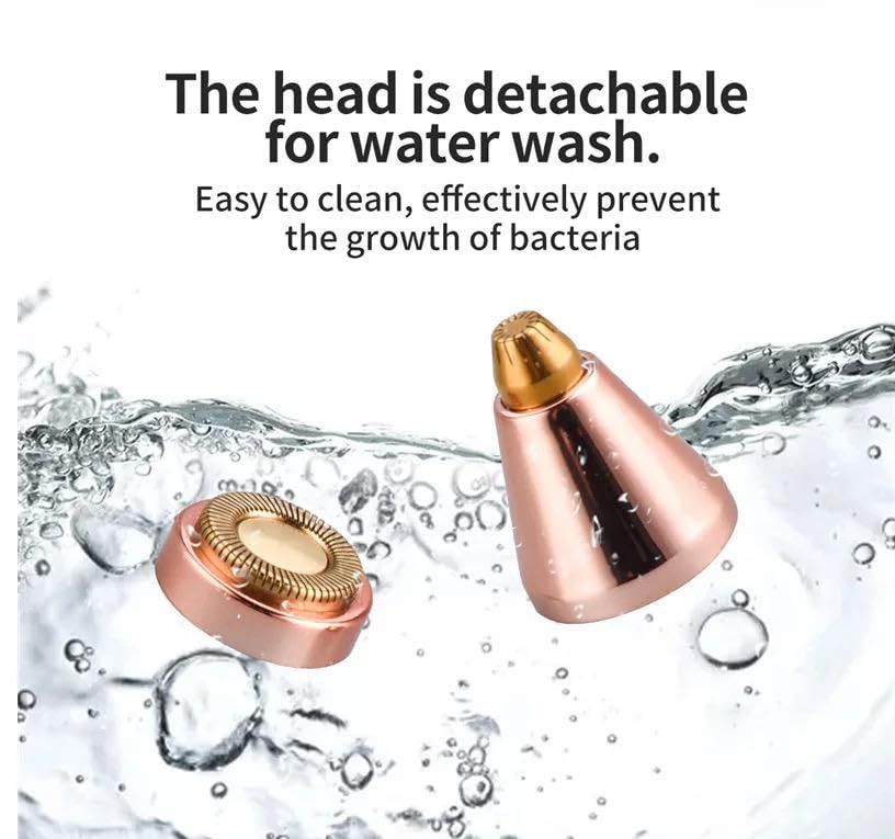 Eyebrow Trimmer Makeup Painless Eye Brow Epilator 2 in 1 Built-in Light Eyebrow Trimmer & Facial Hair Removal Main Features: * [Painless Female Hair Removal for FACE] Facial Hair Remover（13.5*3*2.5cm) - Image 4