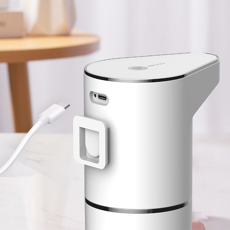 Automatic Foaming Soap Dispenser,  Rechargeable Hand Free Pump Soap Dispenser Electric Dispenser for Bathroom Countertop, Kitchen 350mL（white,19.3*11.6*7.5cm) - Image 2