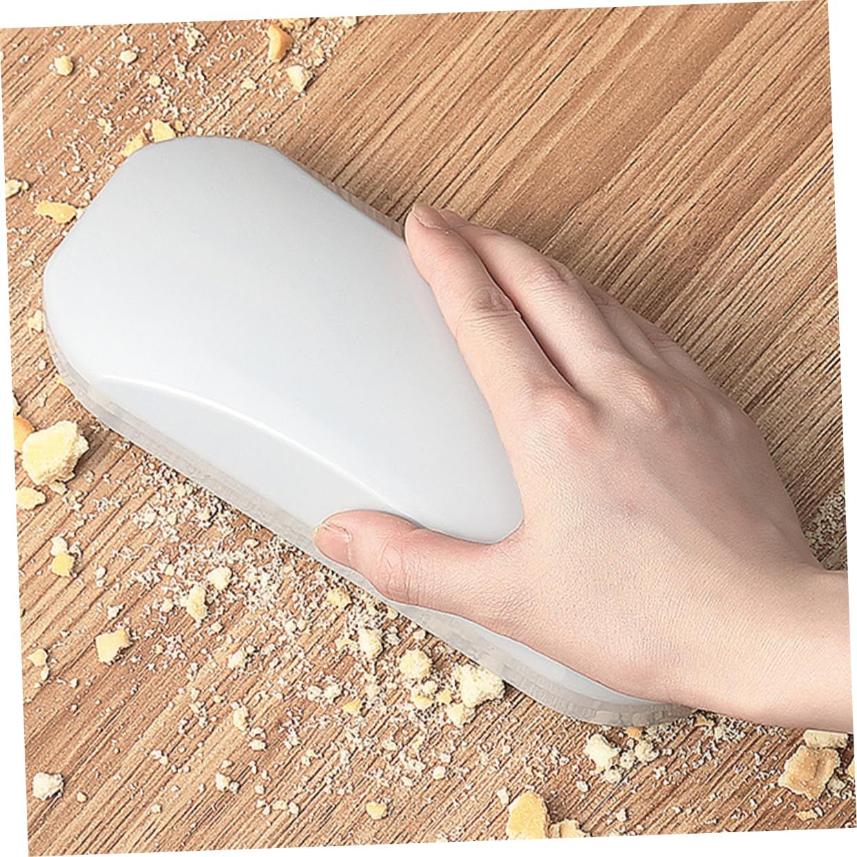 Multi-Functional Table Crumb Sweeper, Soft Bristles Debris Collector for Table, Mat, Bed Sheets, Sofas, Clothes Cleaning Brush (2, White) - Image 3
