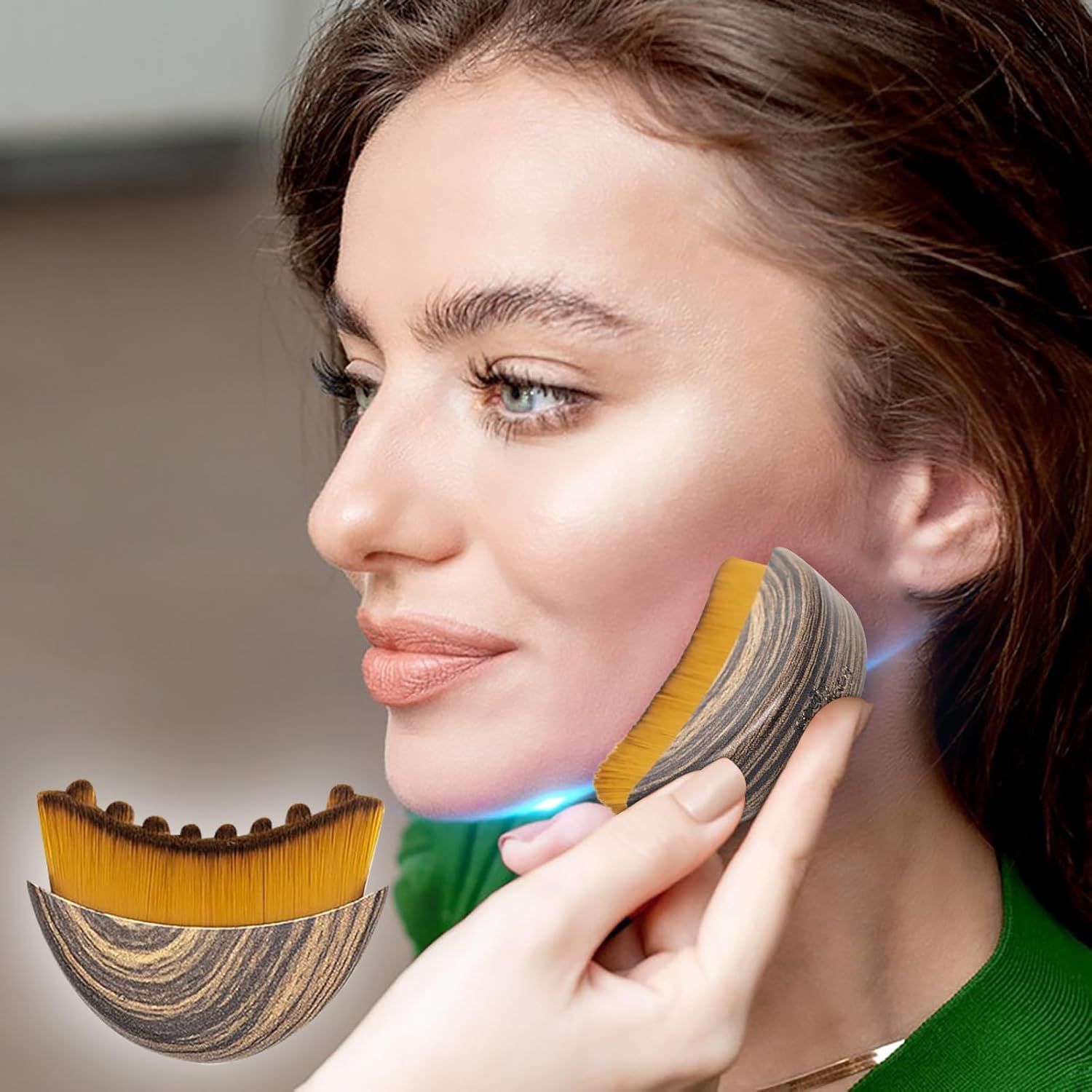 New Lymphatic Contour Face Brush, Lymphatic Drainage Massager for Face,Ergonomically Designed to Fit The Skin Precisely and Relieve Fatigue. (2PCS) - Image 3