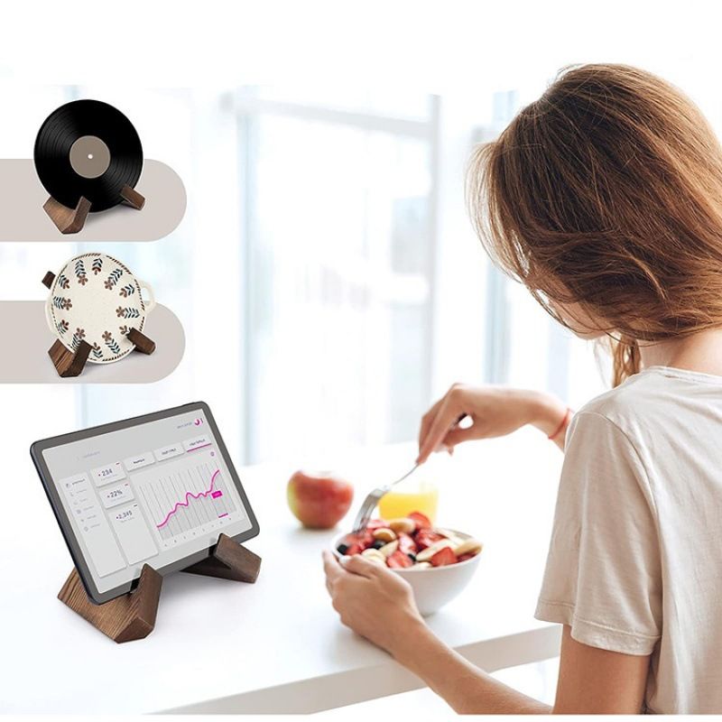 Plate Stand for Display - 6.5 Inch Plate Holder Display Stand, Wooden Picture Frame Holder, Decorative Table Top Easels - Image 3
