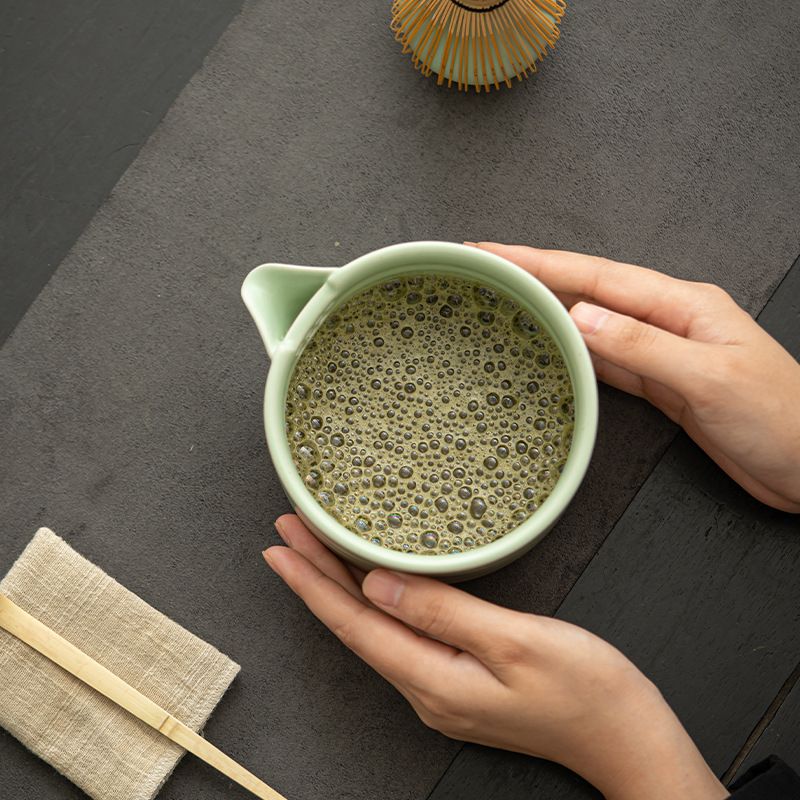 Matcha Whisk Set, Ceramic Matcha Kit Set Includes Matcha Bowl, Matcha Bamboo Scoop, Sifter 4 Pcs Matcha Kit for Matcha Lovers - Image 3