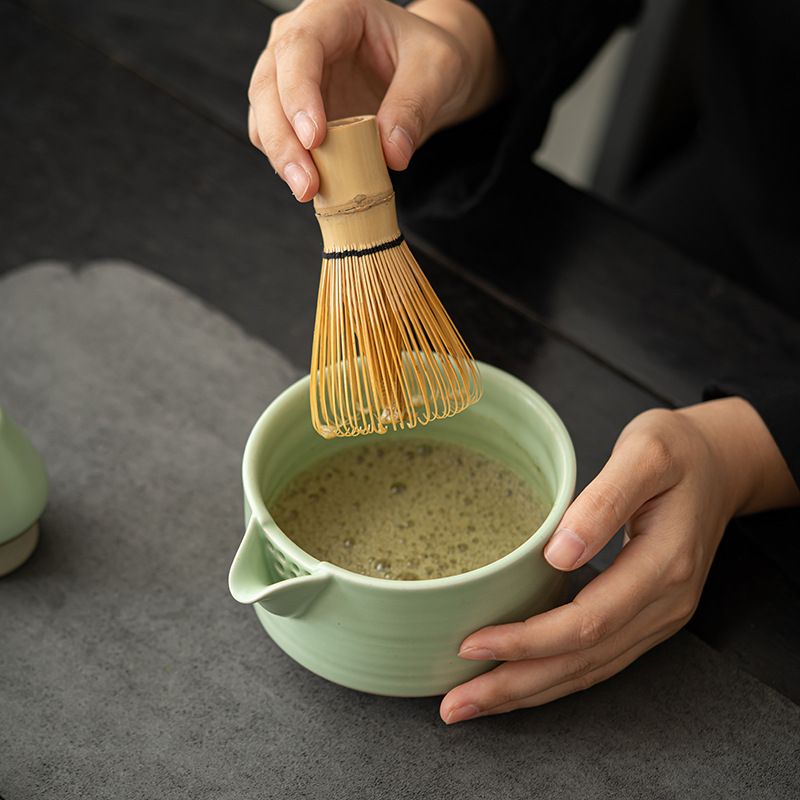 Matcha Whisk Set, Ceramic Matcha Kit Set Includes Matcha Bowl, Matcha Bamboo Scoop, Sifter 4 Pcs Matcha Kit for Matcha Lovers - Image 4