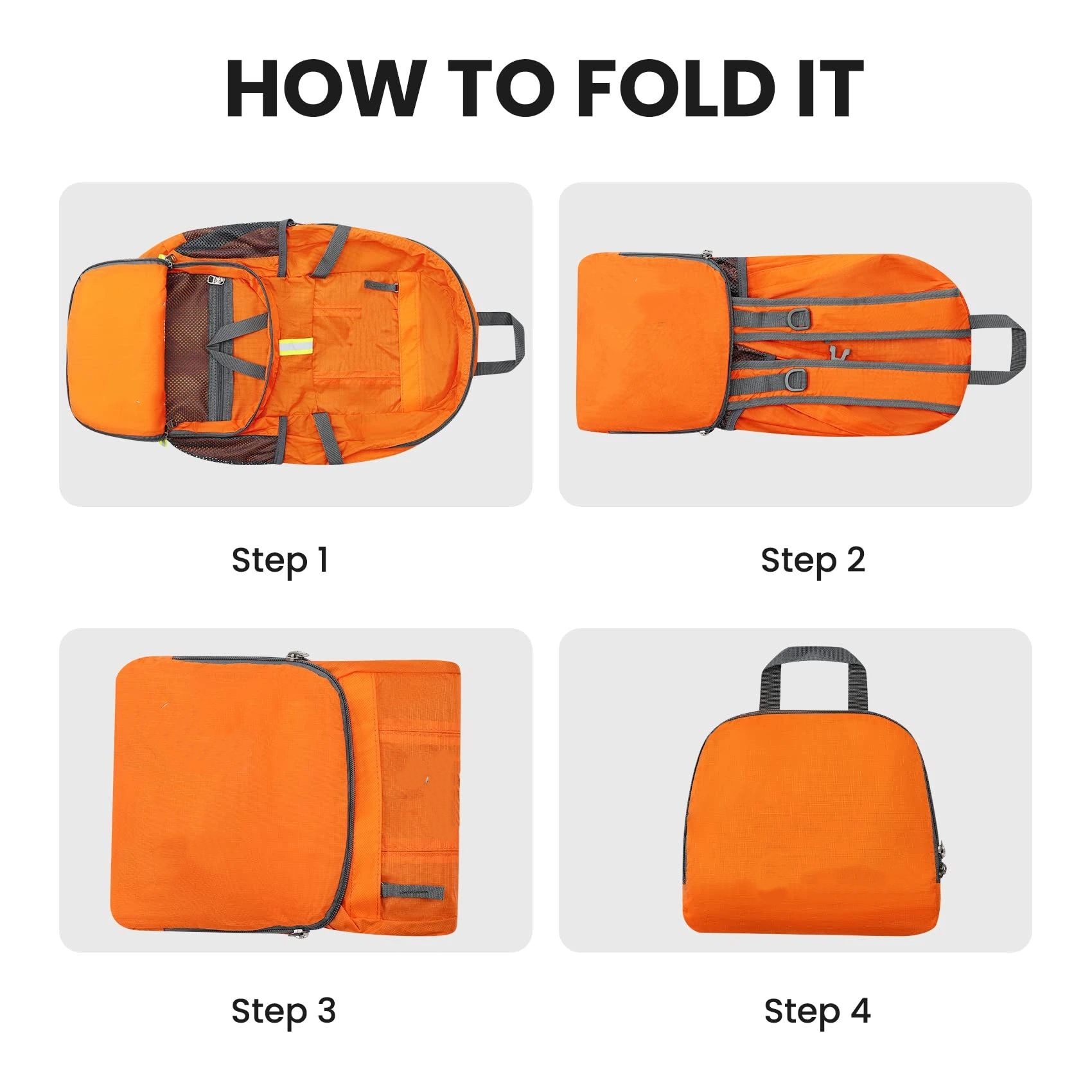 35L Ultralight Lightweight Packable Foldable Travel Camping Hiking Outdoor Sports Backpack Daypack（orang) - Image 5