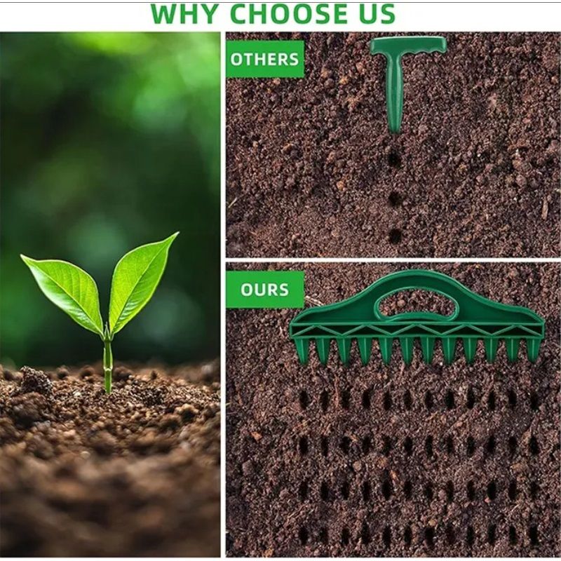 7 pack Soil Quick Punching Machine, Seed Planter, Porous Seed Planter, Seedling Soil pad, Used for Planting Crops and Plant Sowing Punching - Image 2