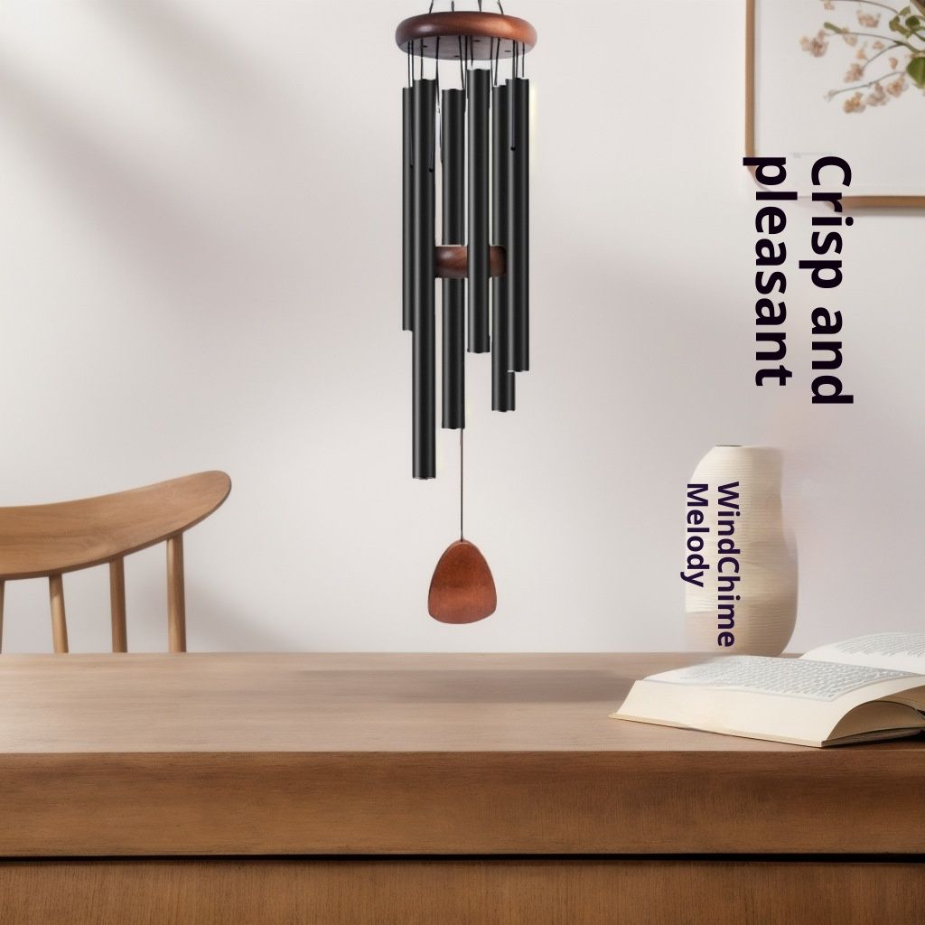 Large Aluminium Wind Chimes Outside, Soothing Melodic Memorial Sympathy Wind Chime, Suitable Outdoor Garden Decor, Gift for Mom Women Neighbors (Black Wind Chimes-26 in) - Image 2