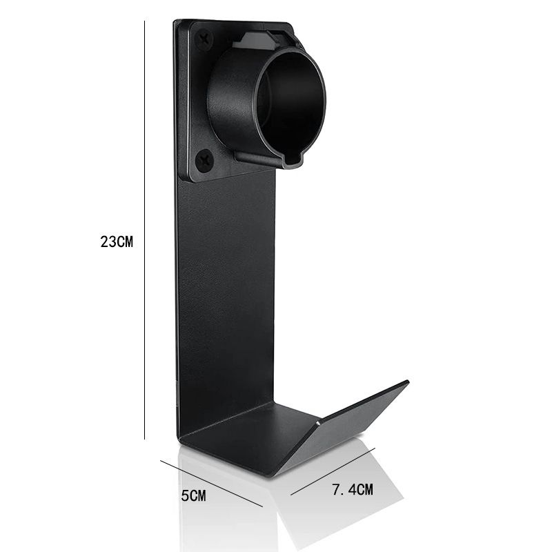 Electric Vehicle Charger Nozzle Holster Dock & J-Hook for Cable Management - Tesla Charger Cord Organizer Compatible with Mobile Connector & Wall Connector，7.4*5*23cmThe packaging includes a base, a hook, four screws, and four expansion wires， J1772 model - Image 2