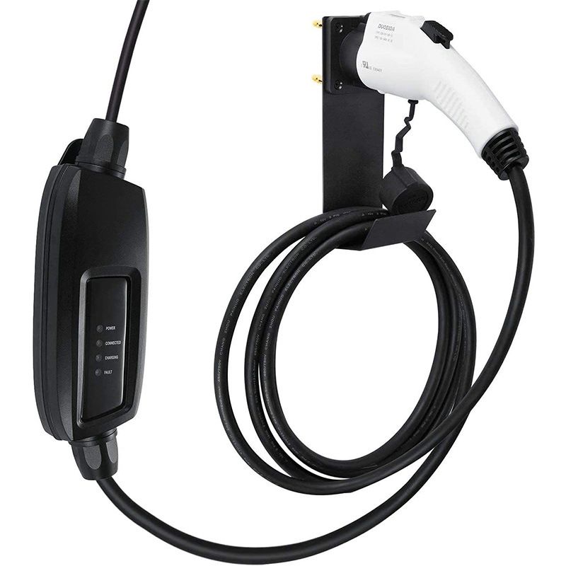 Electric Vehicle Charger Nozzle Holster Dock & J-Hook for Cable Management - Tesla Charger Cord Organizer Compatible with Mobile Connector & Wall Connector，7.4*5*23cmThe packaging includes a base, a hook, four screws, and four expansion wires， J1772 model - Image 4