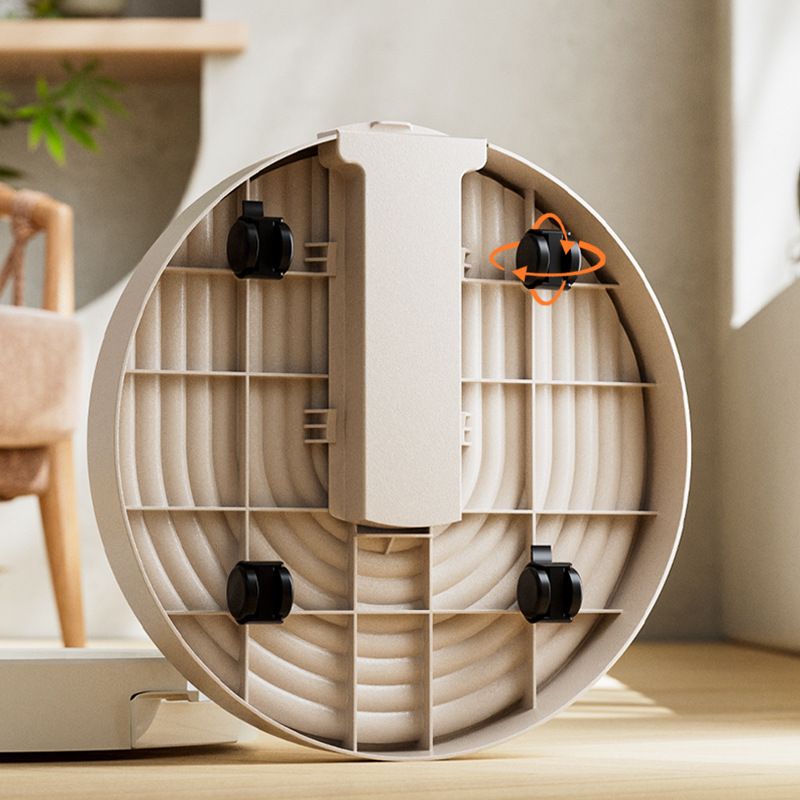 Round Plant Caddy with Hidden Wheels, Heavy Duty Rolling Plant Stand Caddy with Wheels, Pot Base for Indoor Outdoor, Beige, 10.23 inches - Image 5