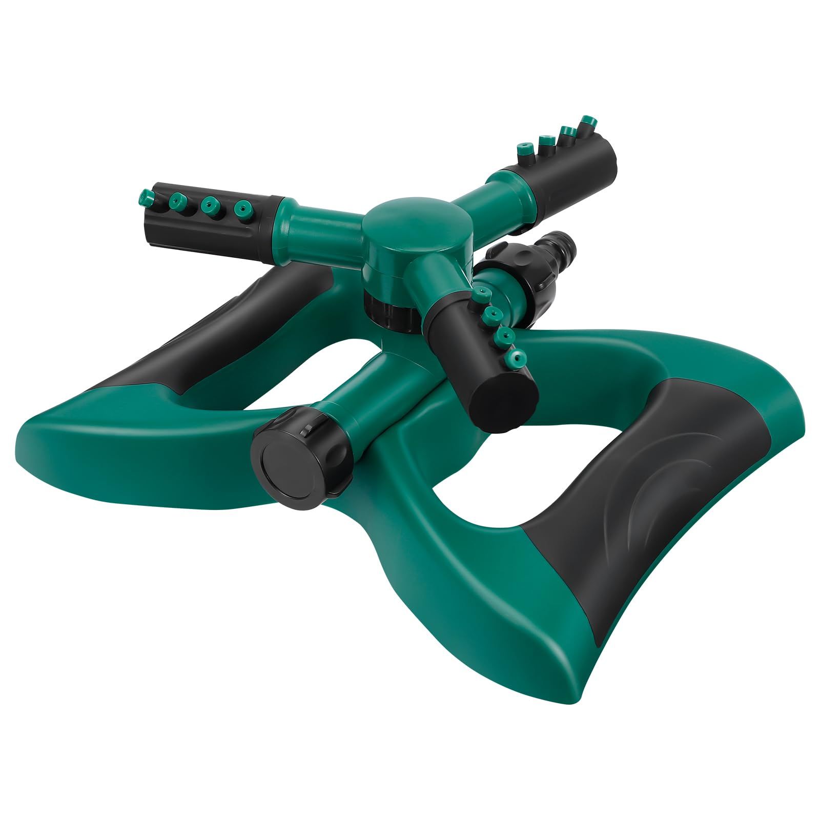 Courtyard watering tool, large area rotating garden watering tool, lawn and courtyard watering tool (green) - Image 1