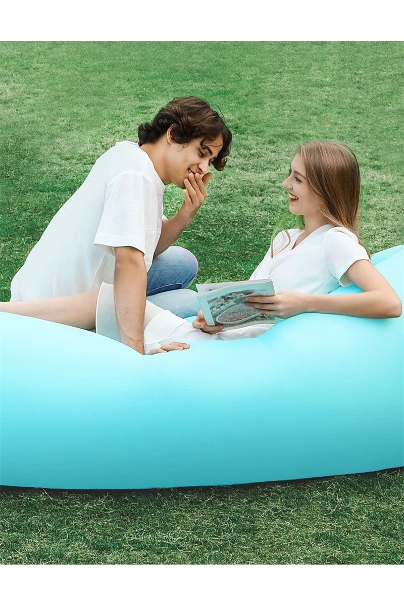 Inflatable Sun Lounger, Air Sofa, Hammock, Portable, Waterproof and Leak-Proof, Ideal for Backyard, Beach, Travel, Camping, Picnics and Music Festivals（sky blue） - Image 3