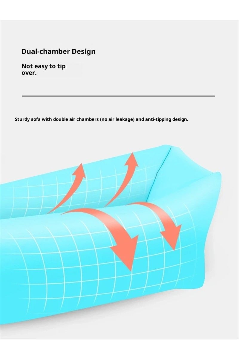 Inflatable Sun Lounger, Air Sofa, Hammock, Portable, Waterproof and Leak-Proof, Ideal for Backyard, Beach, Travel, Camping, Picnics and Music Festivals（sky blue） - Image 4
