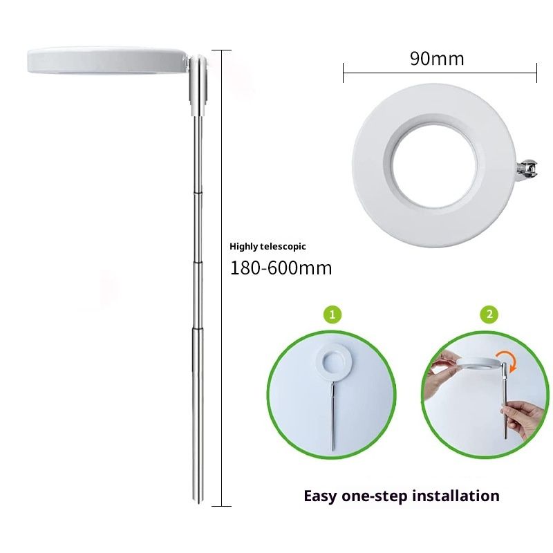 Grow Lights for Indoor Plants, LEDs Full Spectrum Halo Plant Light for Indoor Plants, Height Adjustable Growing Lamp with Detachable Base, 2/4/8Hrs Timer, 4 Brightness, 2-Pack - Image 4