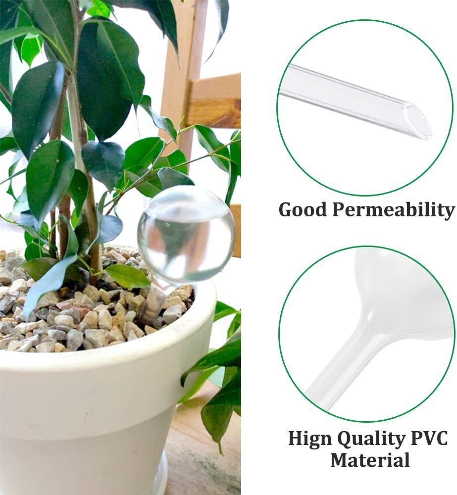 Plant Automatic Watering Devices, Clear Plastic Self-Watering Bulbs Flower Automatic Watering Device While Away Garden Waterer for Plant Indoor Outdoor 10pcs(13*5cm) - Image 2