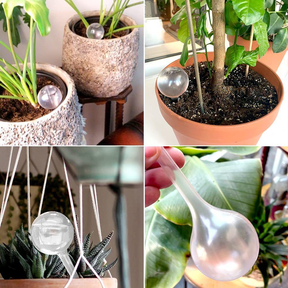 Plant Automatic Watering Devices, Clear Plastic Self-Watering Bulbs Flower Automatic Watering Device While Away Garden Waterer for Plant Indoor Outdoor 10pcs(13*5cm) - Image 3