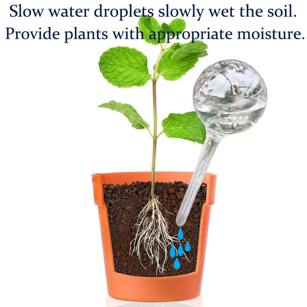 Plant Automatic Watering Devices, Clear Plastic Self-Watering Bulbs Flower Automatic Watering Device While Away Garden Waterer for Plant Indoor Outdoor 10pcs(13*5cm) - Image 4