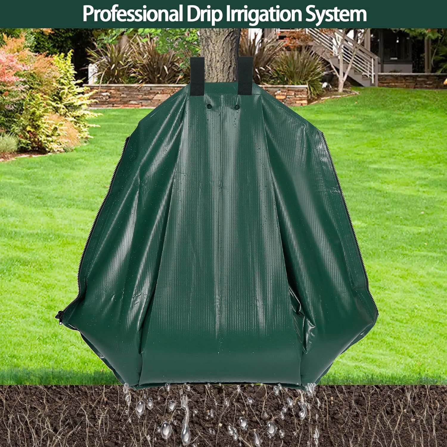 Tree Watering Bags Slow Release, 20 Gallon Drip Irrigation Bag Waterer Globe Soaker for New Plant Trees Trunk 。 (1 Pcs) - Image 4