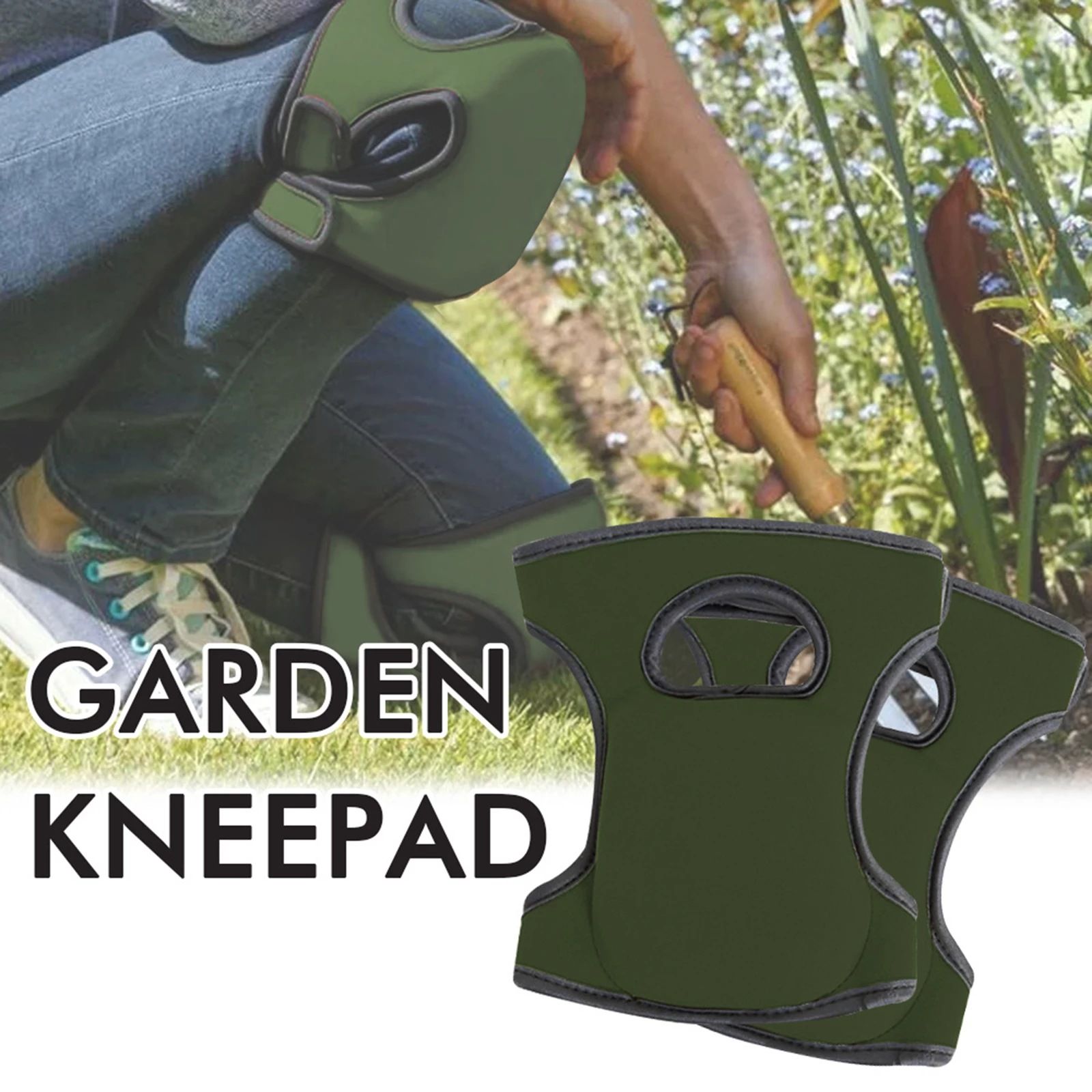 Gardening Knee Pads Ultra Thick Memory Foam Braces Kneepads for Gardener Cleaning Kneeling Scrubbing Floors Work Pruning,Expand size 48 * 21cm (Army Green) - Image 3