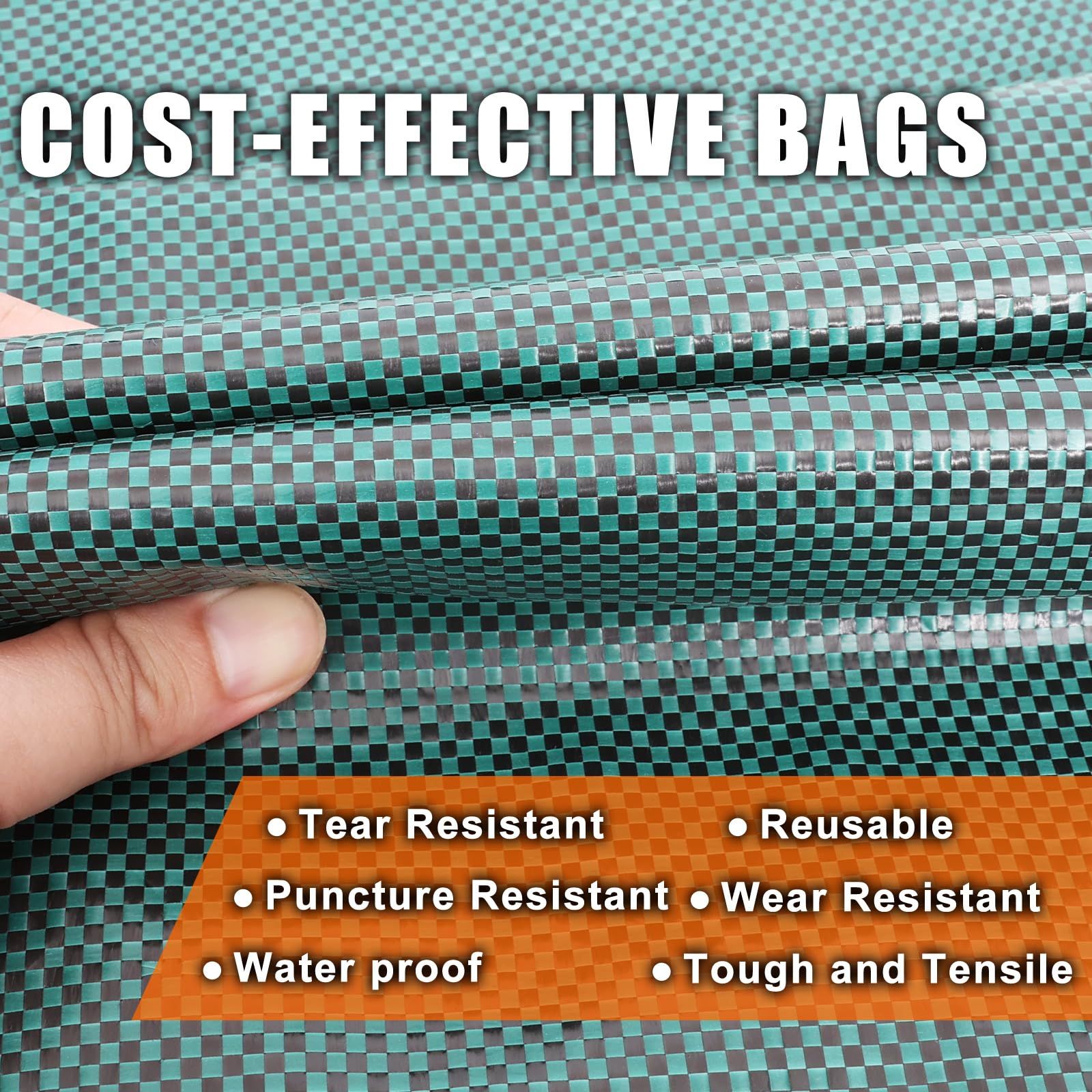 Reusable Yard Waste Bags Lawn And Leaf Bags 3 Pack, Heavy Duty Garden Bags With Gardening Gloves, Standable Garden Waste Bag With 4 Handles（45*38cm) - Image 2