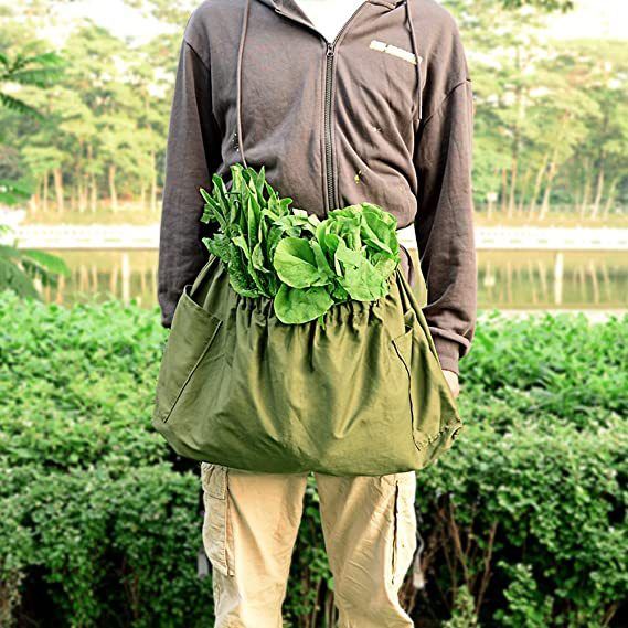 Harvest & Weeding Waist Apron with Pockets | Berry Picker/Garden Apron/Foraging Bag for Harvest - Vegetables, Fruits - Image 4